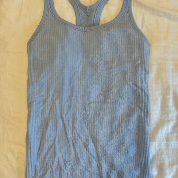 Lululemon light blue racerback athletic tank top - Picture 3 of 6